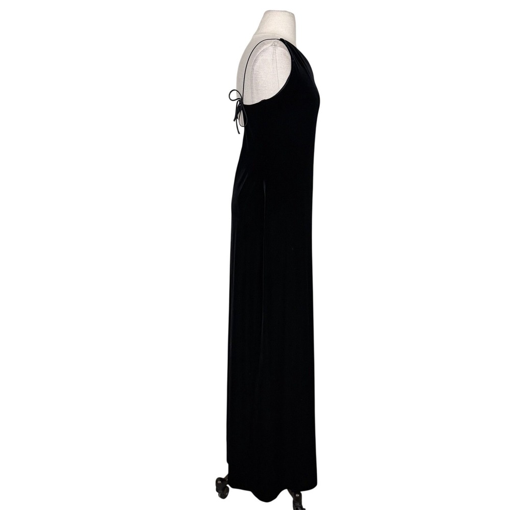 Vtg 1995 Laundry Shelli Segal One Shoulder Velvet Gown Sz 10 Open Back Formal - Picture 3 of 12
